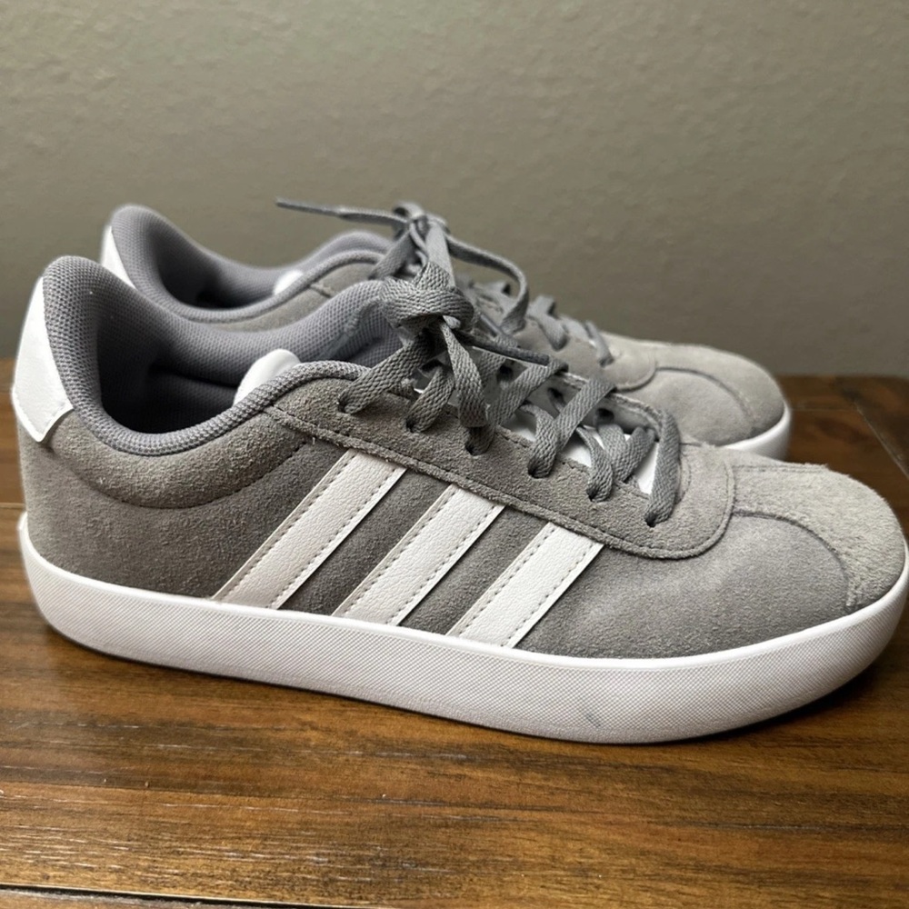 Adidas Women’s Gray and White Sneakers